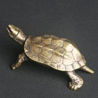 Brass Vintage Turtle Figurine Statue Home Ornaments Animal Figurines Gift Toys