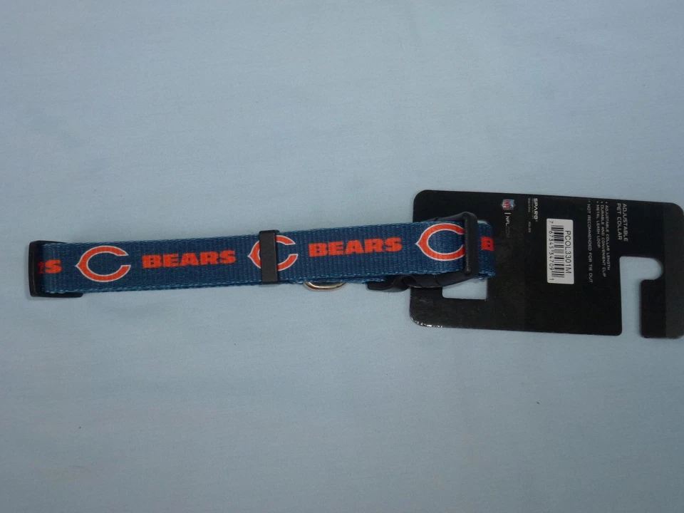 CHICAGO BEARS 14"- 20" largo COLLAR PERRO/MASCOTA talla mediana 3/4" ancho nuevo con etiquetas por Sparo Foto 3 de 4