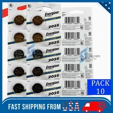 10 Pack Fresh Energizer ECR 2025 CR 2025 Lithium 3V Battery CR2025 Expire 2033