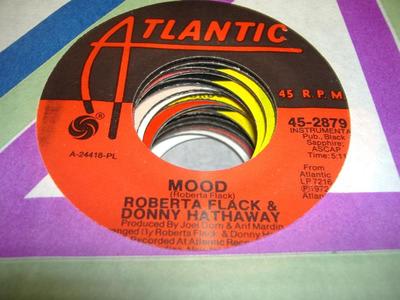 Soul 45 ROBERTA FLACK & DONNY HATHAWAY Mood / Where Is The Love on Atlantic