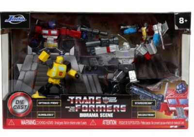 Jada Toys Transformers G1 Diorama Scene 2.75'' 4Pack Die-Cast Collectible Box Set