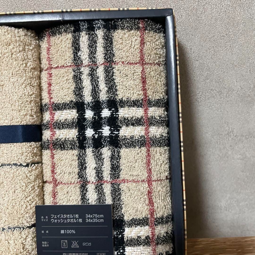 Burberry Japan face towel & wash towel cotton 100% set | eBay