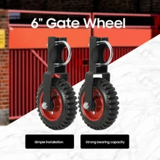 Gate Wheel 6inch Fence Gate Wheels for Metal Tube Gate 360 Degree Rotation