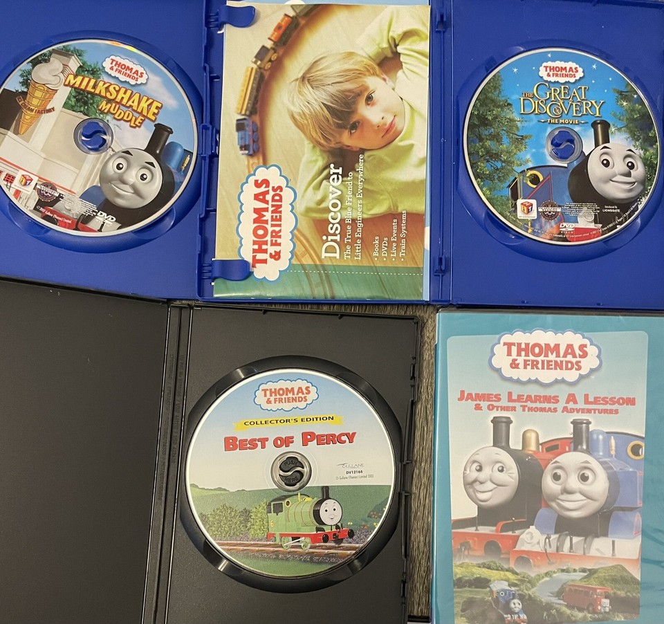4 NEW & USED Thomas & Friends Children's Preschool DVDs Milkshake James Percy eBay