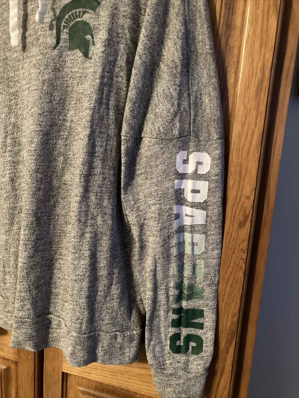 UNDERCOVER Felpa con cappuccio pull over donna MSU Spartans rosa Victoria's Secret taglia small