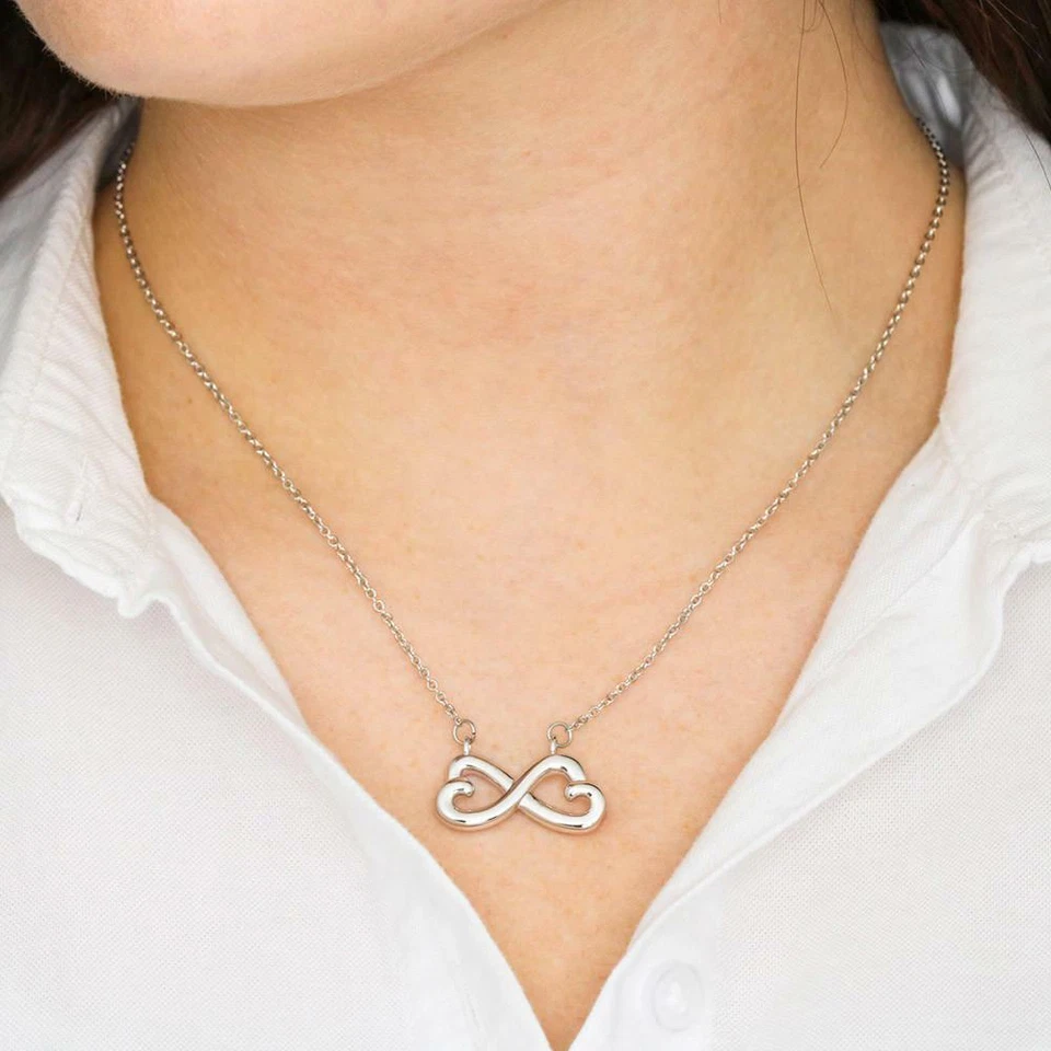 To My Daughter From Mom Birthday Gift - There For You + Infinity 3 Necklace - Image 3 of 4