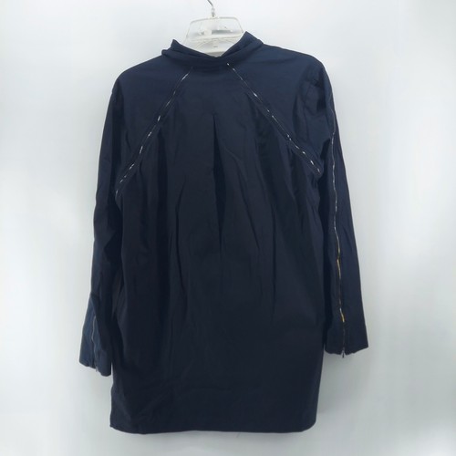 Camisa túnica mujer Stella Carakasi talla grande negra alta-baja informal cremallera completa COMO ESTÁ - Imagen 2 de 15