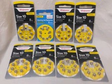 Walgreens Hearing Aid Batteries size 10 8 Packs - 64 batteries