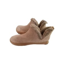 Dearfoams Dluxe Women's Dolly Felted Bootie Slippers Taupe XLarge US Size 11-12