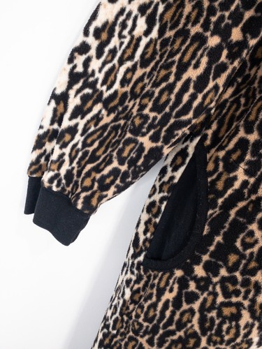 NICK And NORA Pajamas Size S One Piece Zippered Footed LEOPARD Print - Picture 3 of 10
