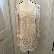 ANNA SUI Y2K Cottagecore Lace Floral Mini Dress