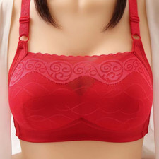Women's Thin No Steel Rings Full Cups Receiving Side Breasts Anti-smearing Bras