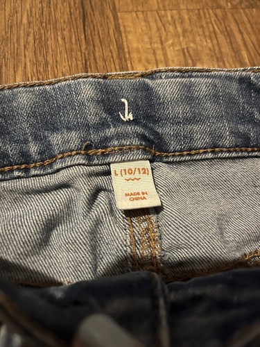 Cat & Jack LOT Of 2 Blue Jean Shorts & Flip Sequin Penguin Shirt Size L (10-12) - Picture 5 of 20