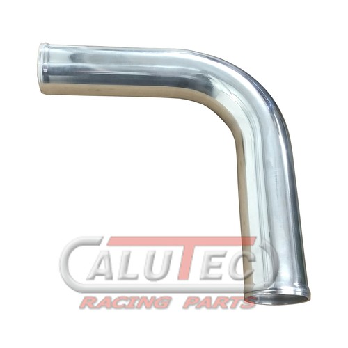 90 Grad Aluminium Rohrbogen, AD 60mm, Poliert, Gebördelt - Für Ansaugtrakt & Ladeluftverrohrung