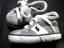 Boys NWOT Polo Ralph Lauren Plaid Shoes Sz 1 NEW