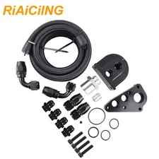 Oil Filter Relocation Kit Billet For Ford 4.6 5.4L Mustang GT350 500 F150 1996+