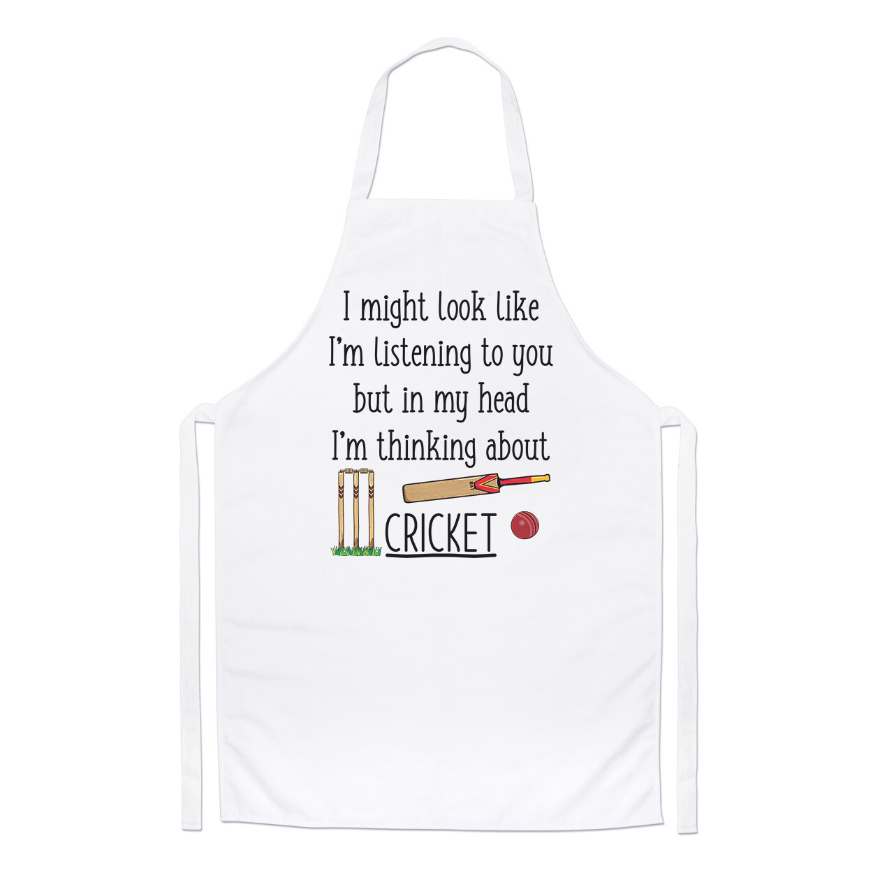 I Might Look Like I'm Listening To You Cricket Chefs Apron Dad Cooking