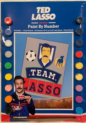 Ted Team Lasso ~ Paint by Number Art Set ~ Paint Board ~ Paints ~ Paint Brush