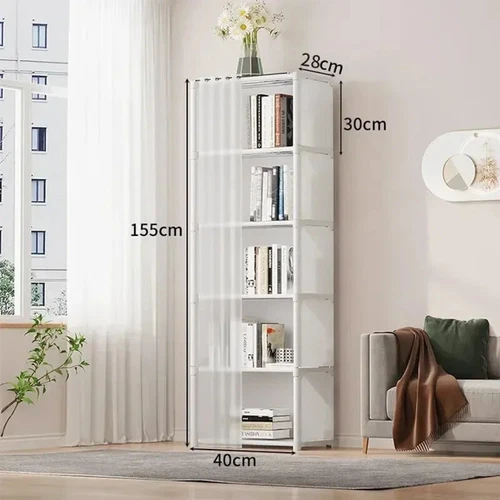 6 Tier Wardrobe Clothes Storage Rack Organizer Dustproof Bookshelf Cabinet Shelf - Picture 5 of 12