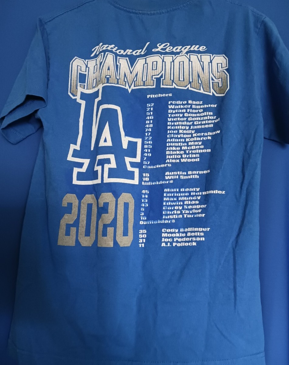 LA Dodgers World Series 2020 Champion Blue T Shirt Men Size LA Dodgers World Series 2020 Champion Blue T Shirt Men Size