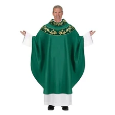 Green Chasubles, Torino Collection Chasuble and Stole, Church Chasuble Vestment