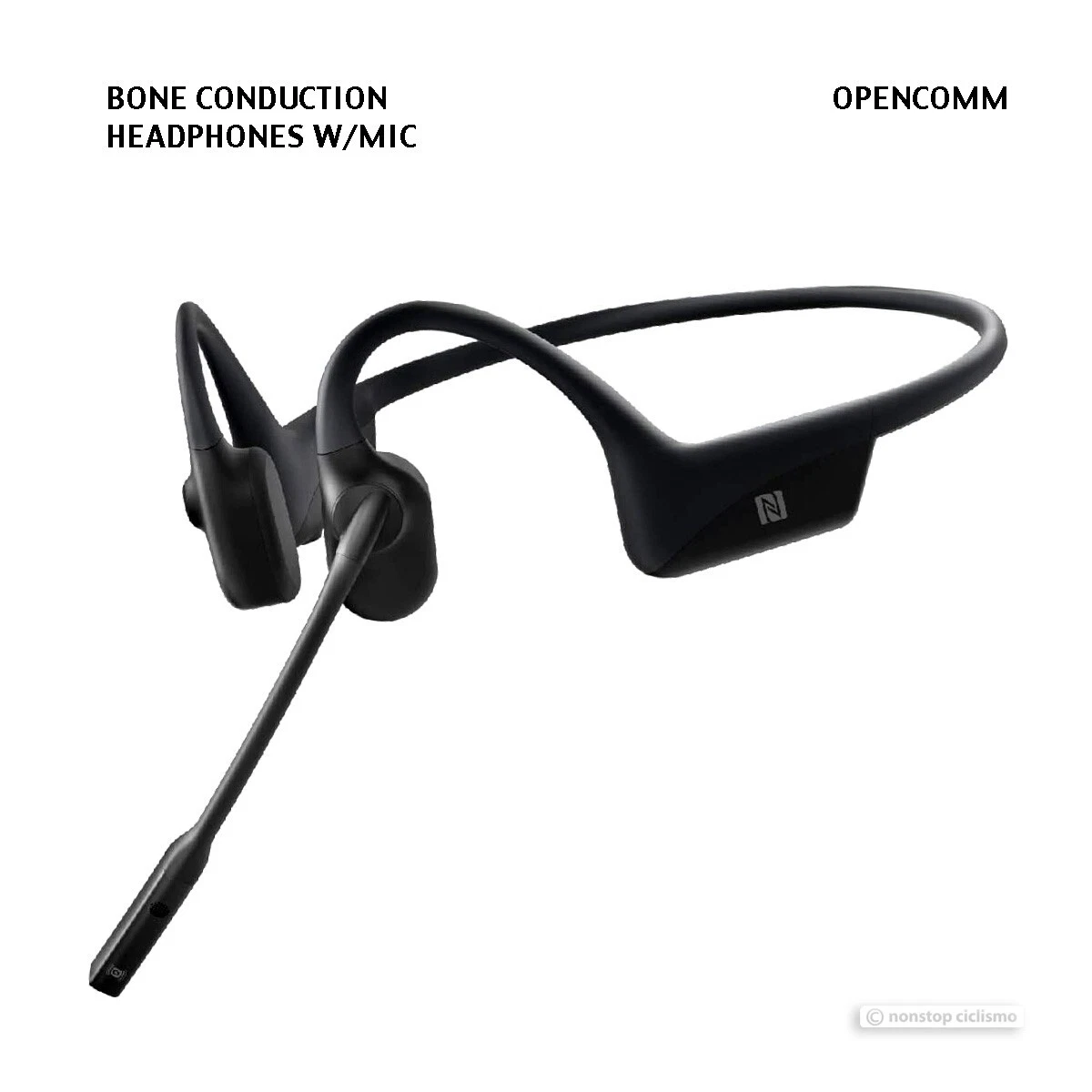 Aftershokz OPENCOMM Stereo Bluetooth Bone Conduction Headset : BLACK
