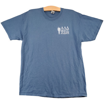 Gildan Men's Purdue T-Shirt Large Blue Alpha Lambda Delta Phi Eta Sigma