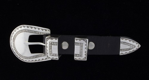 Sterling Silver Ranger Belt Buckle Set 