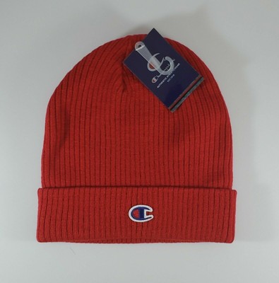 Champion Red Small Logo Cuff Ribbed 