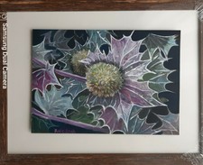 Dipinto olio originale Rateitzak 1A Fine Art da collezione cardo pungiglione punte
