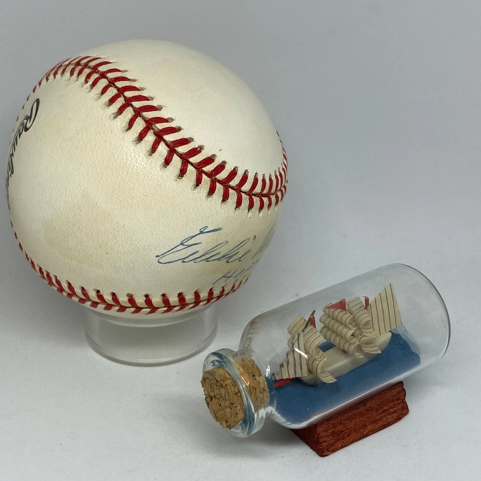 Eddie Mathews signed Rawlings ONL Baseball JSA COA Inscribed HOF Braves A2343 - Image 2 of 3