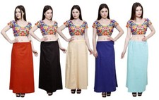 Traditional Readymade Cotton Straight Shapewear Women Girl Saree Underskirt- 5PC