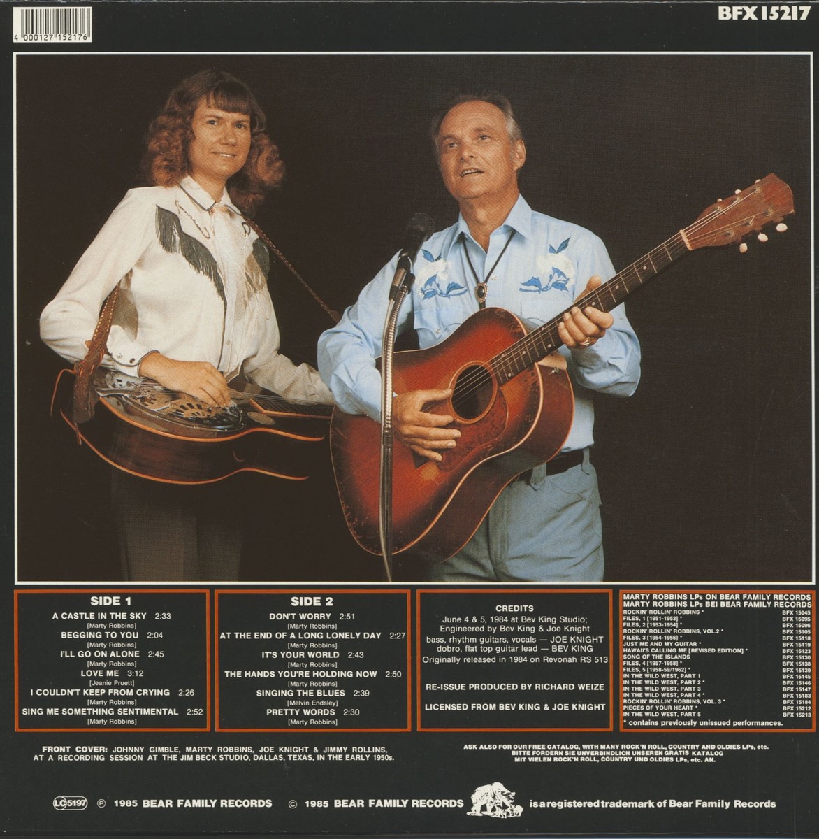 Bev King Joe Knight Marty Robbins Scrapbook (LP) Vinyl