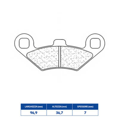 Pastiglie Freno Cyleto Per Polaris Ranger E KIOTI/ MECHRON - Compatibili Con Ranger 500, 700, 800, 900, Crew, XP - Freno A Mano Per ATV E UTV - Ricambio 2203147 - 2