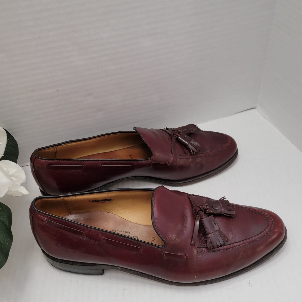 Allen Edmonds Grayson Burgundy Leather Tassel Loafers 7.5 C Allen Edmonds Grayson Tassel Loafers Burgundy | Mercari main image 2