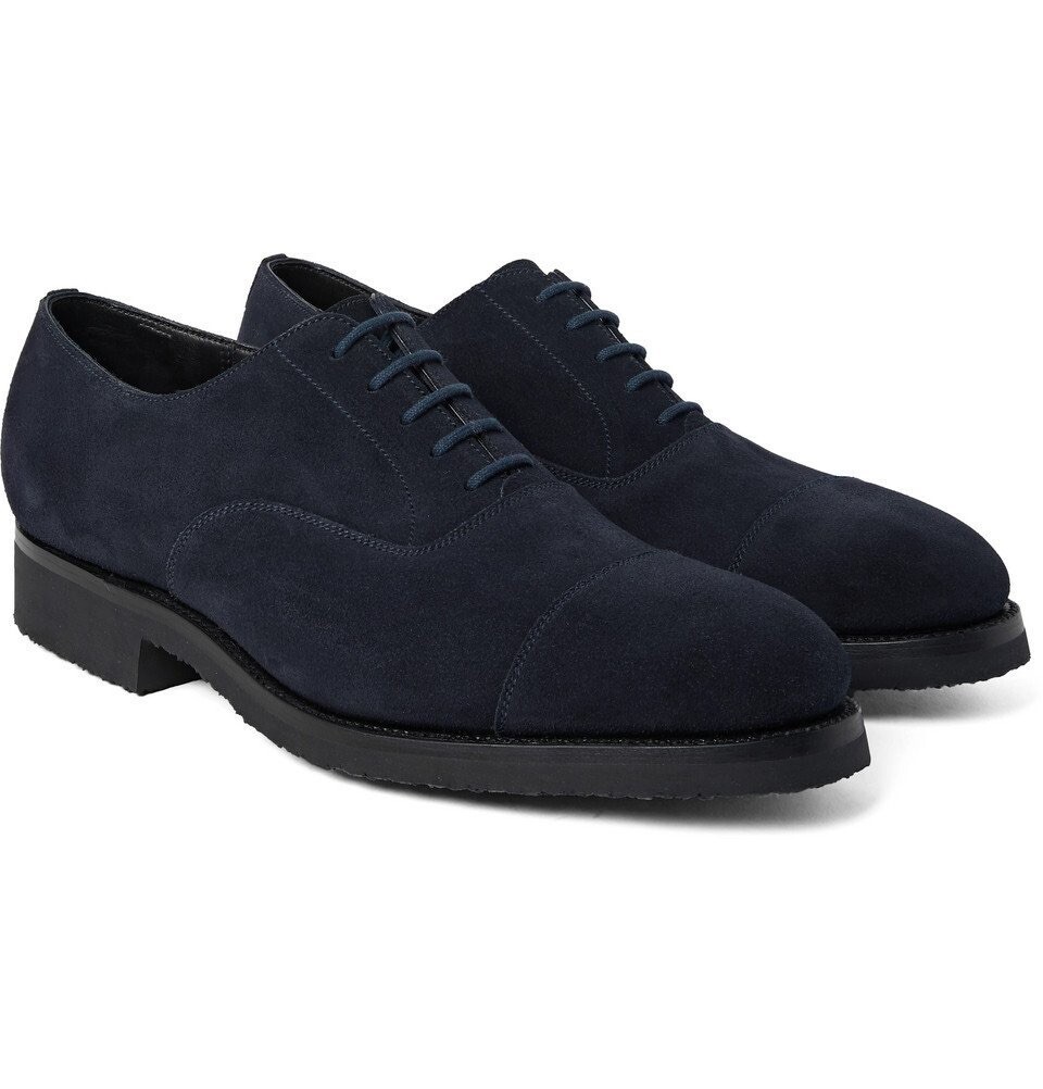 靴 JMWESTON 300 Navy Suede Oxford J.M. Weston 300 Navy Suede Oxfords Men's Sz 8UK | eBay