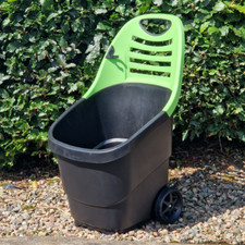 Garden Trolley 65L Cart Wheeled Caddy Plastic Wheel Barrow Hopper 50kg Max Load