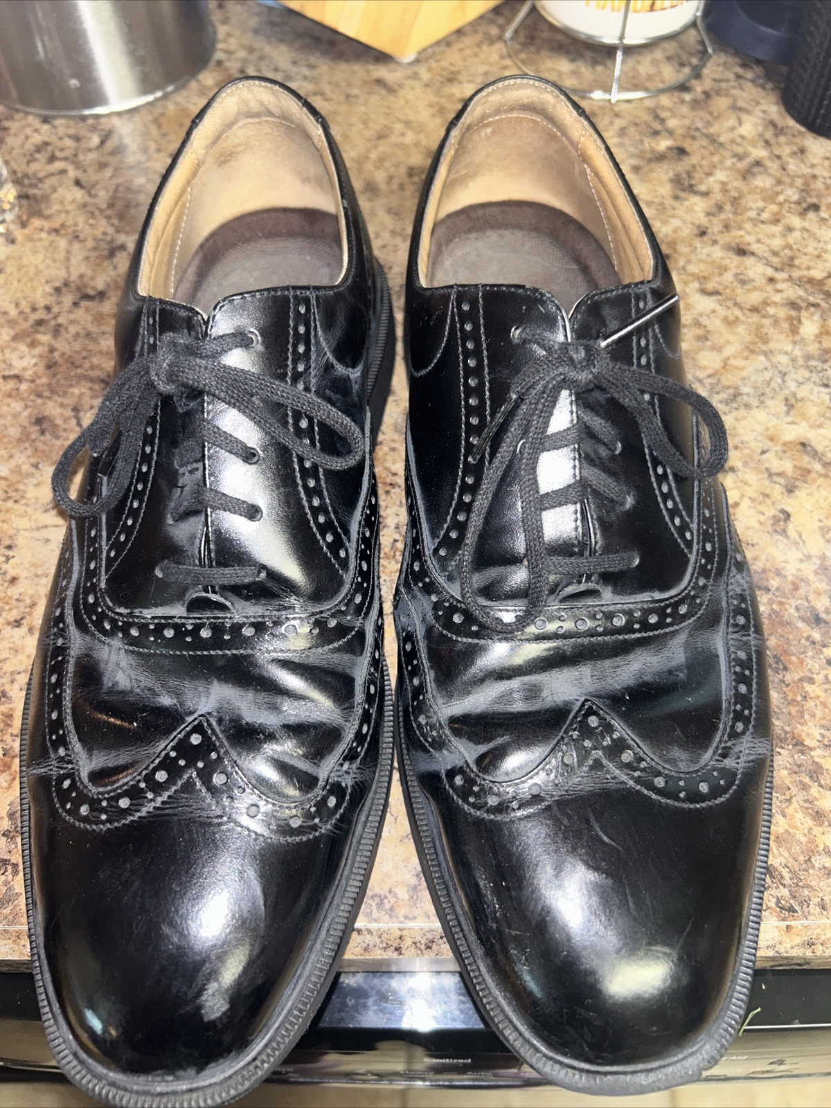 SAOLA Scarpe Oxford da uomo Rockport DresSports taglia 10 5 M in pelle nere APM72401 ottime condizioni