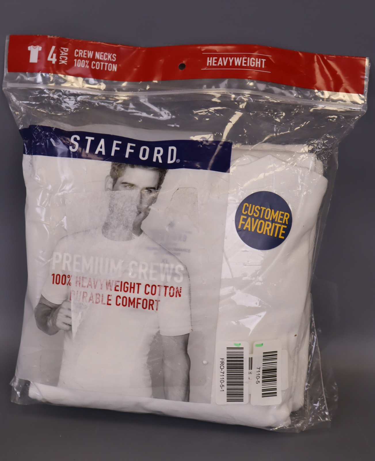 Stafford 4-pk. Heavyweight -Neck T-Shirts (XL) White | eBay