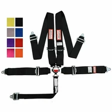 RACERDIRECT 5 PT 3" SFI 16.1 CAM LOCK RACING HARNESS FLOOR MOUNT ANY COLOR