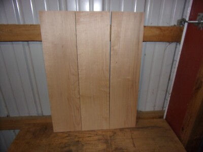 3 PC HARD MAPLE LUMBER WOOD KILN DRIED BOARDS 2396V 27 3/4''X 6 7/8''X 3/4'' FLAT