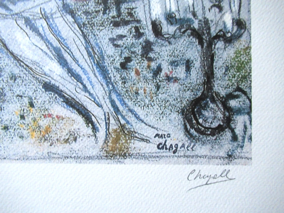 MARC CHAGALL: Schöne Lithographie limitiert auf 300 Exemplare, signiert, 50x70cm - Bild 3 von 4