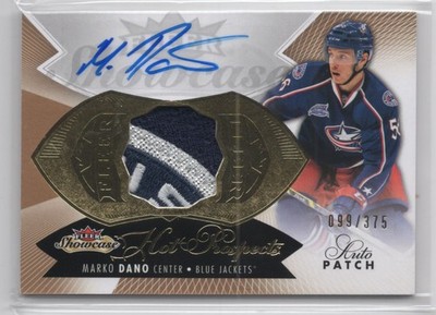 2014-15 Fleer Showcase PATCH AUTO RC Marko Dano Rookie Auto 099/375 Columbus