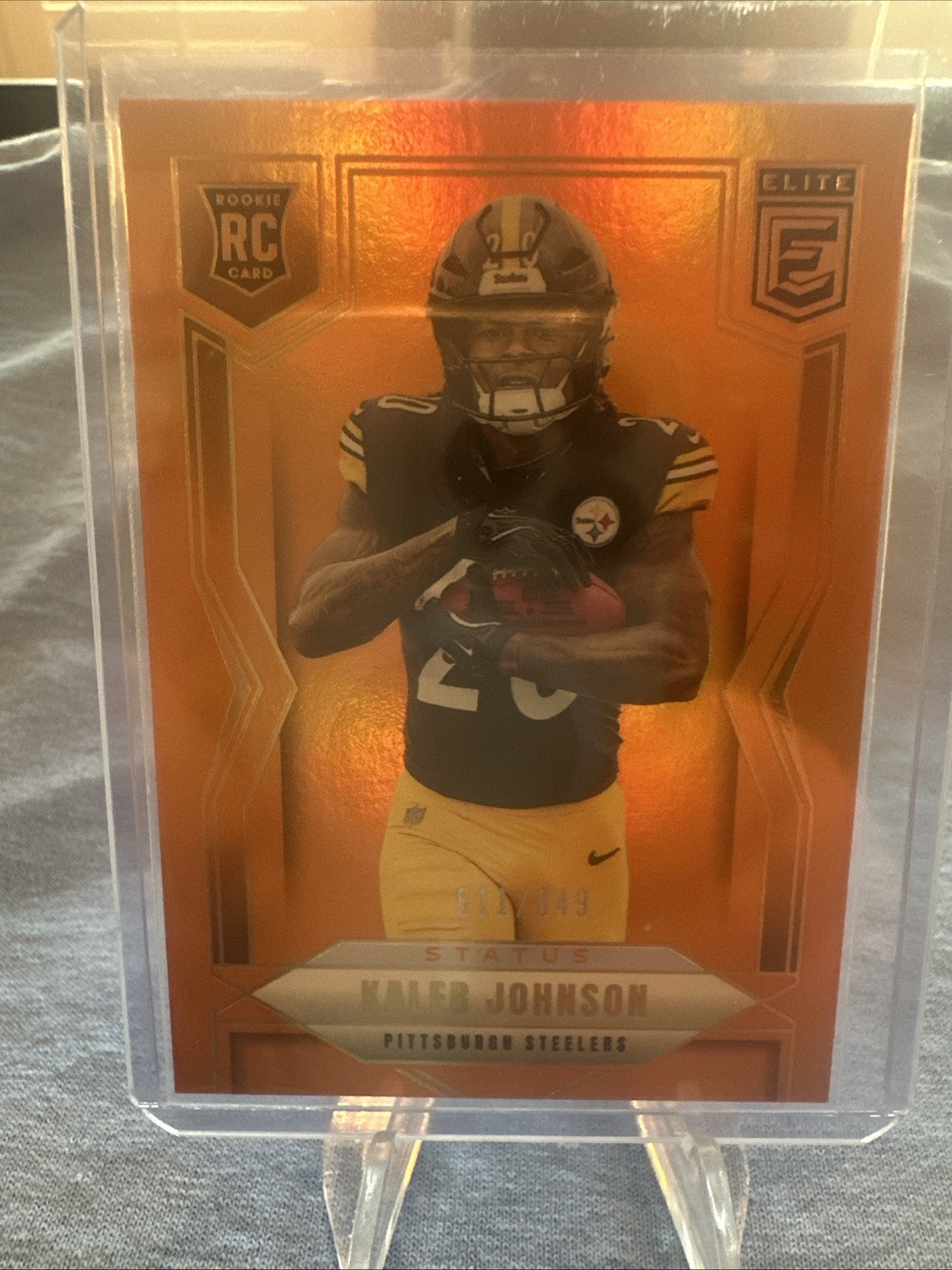 2025 Panini Donruss Elite - Rookies Kaleb Johnson #127 Status Orange /849 (RC)