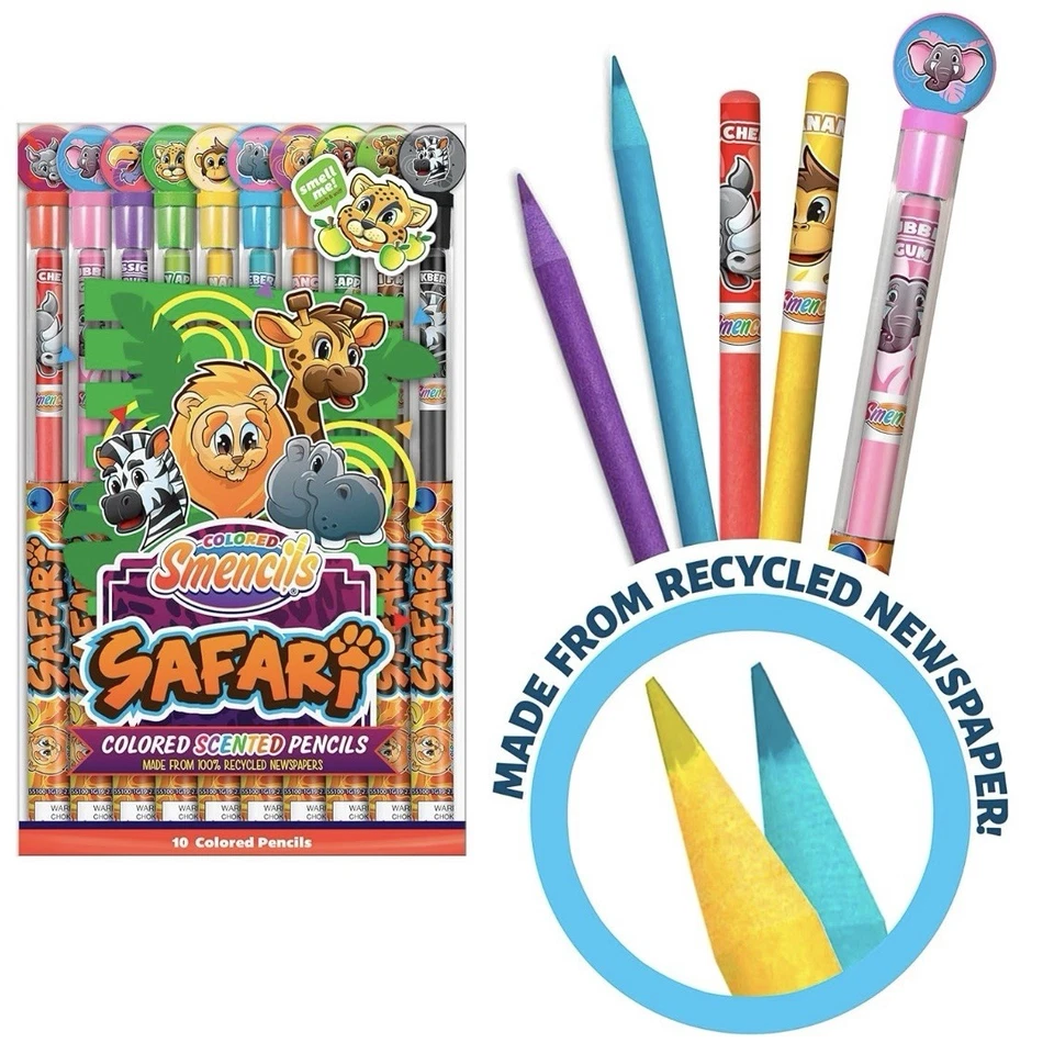 Lápis de cor perfumado gourmet Scentco Safari 10 unidades - Imagem 3 de 4