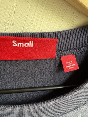 Supreme Washed Box Logo Crewneck Sweatshirt Navy SS24 Size S BRAND