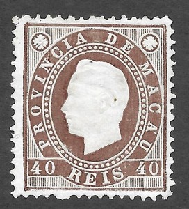 Macau #39 MH NG VF - 40R. Choc. - - - cv$57.50