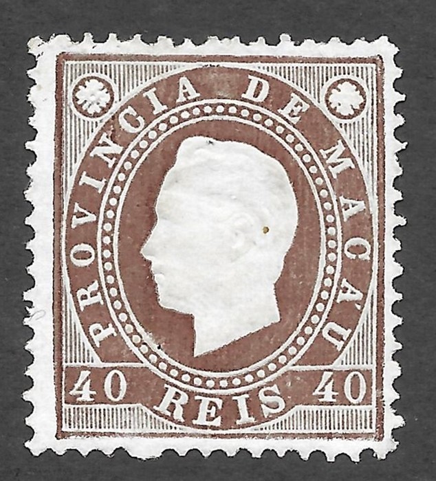 Macau #39 MH NG VF - 40R. Choc. - - - cv$57.50