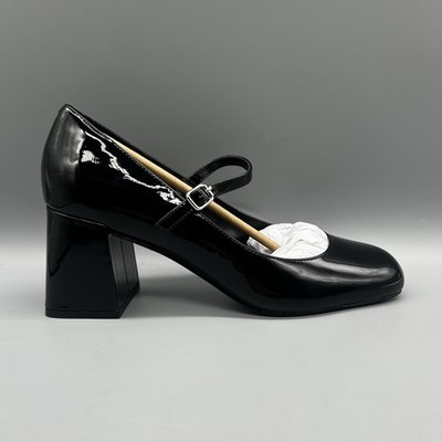 Steve Madden Pep Talk Lackleder Schwarz Schuhe Blockabsatz Damen UK 8 EU 41