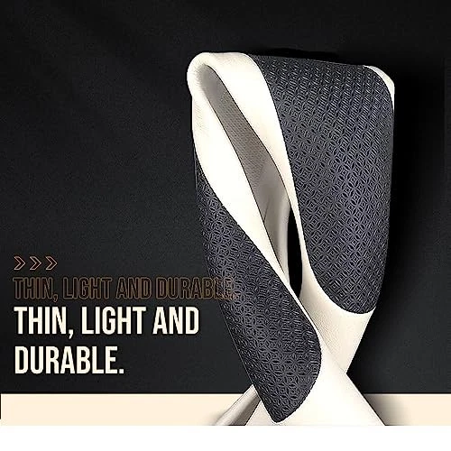 New Nappa Leather car Steering Wheel Cover, Universal 15 inch () White and Black - Image 4 of 4